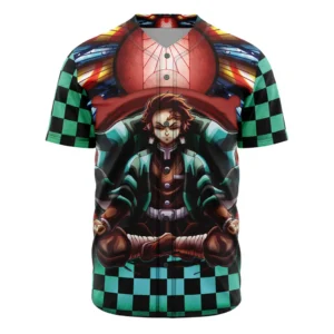 Trippy Kamado Tanjiro Demon Slayer Baseball Jersey