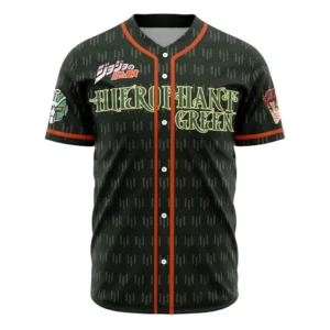 Kakyoin Hierophant Green Jojo’s Bizarre Adventure Baseball Jersey