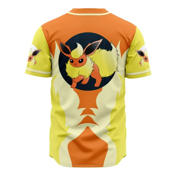 Flareon Eeveelution Pokemon Baseball Jersey