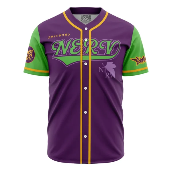 Eva-01 NERV Neon Genesis Evangelion Baseball Jersey