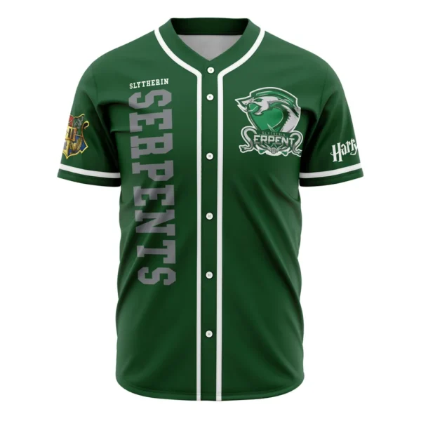 Slytherin Serpents House Harry Potter Baseball Jersey