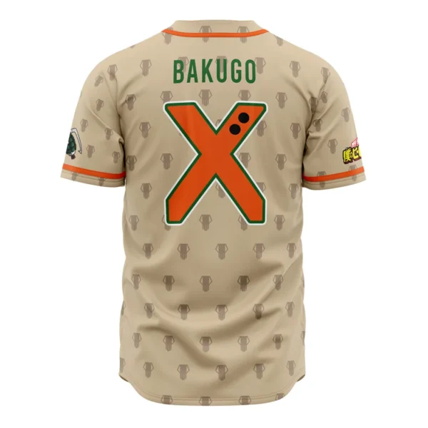 Blazing Bakugo My Hero Academia Baseball Jersey