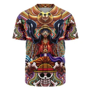 Trippy Monkey D. Luffy One Piece Baseball Jersey