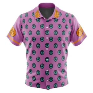 Giorno Giovanna Anime Jojo Bizarre Adventure Button Up Hawaiian Shirt