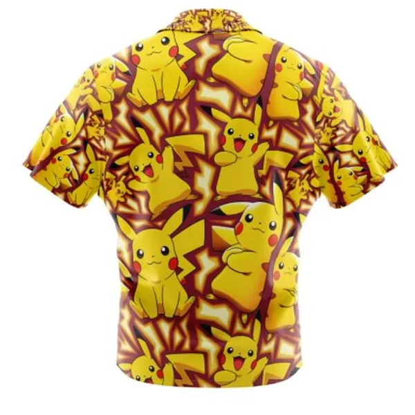 Pikachu Pokemon Button Up Hawaiian Shirt