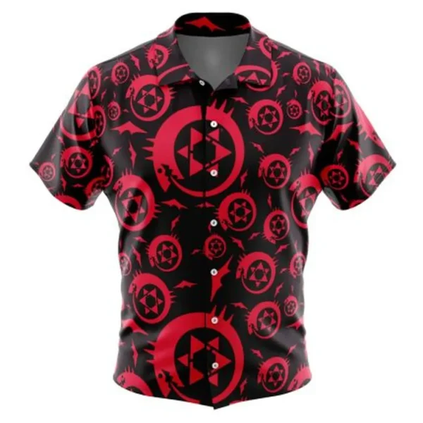 Homonculus Ouroboros Full Metal Alchemist Button Up Hawaiian Shirt