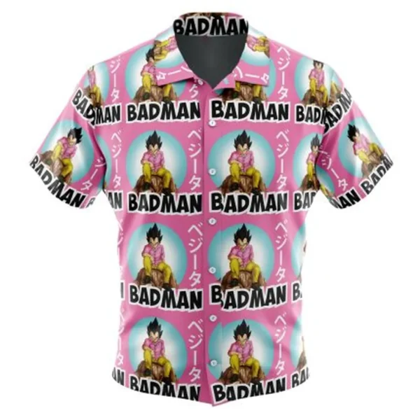 Vegeta Badman Dragon Ball Z Button Up Hawaiian Shirt