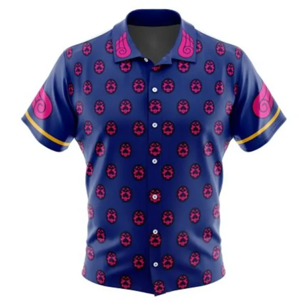 Giorno Giovanna Manga Jojo Bizarre Adventure Button Up Hawaiian Shirt