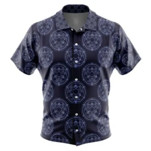 Transmutation Circle Full Metal Alchemist Button Up Hawaiian Shirt