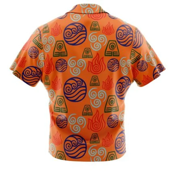 Bending Elements Avatar Button Up Hawaiian Shirt