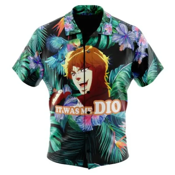 It Was Me Dio Jojo Bizarre Adventure Button Up Hawaiian Shirt