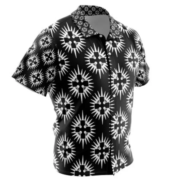 Holy Sol Temple Fire Force Button Up Hawaiian Shirt