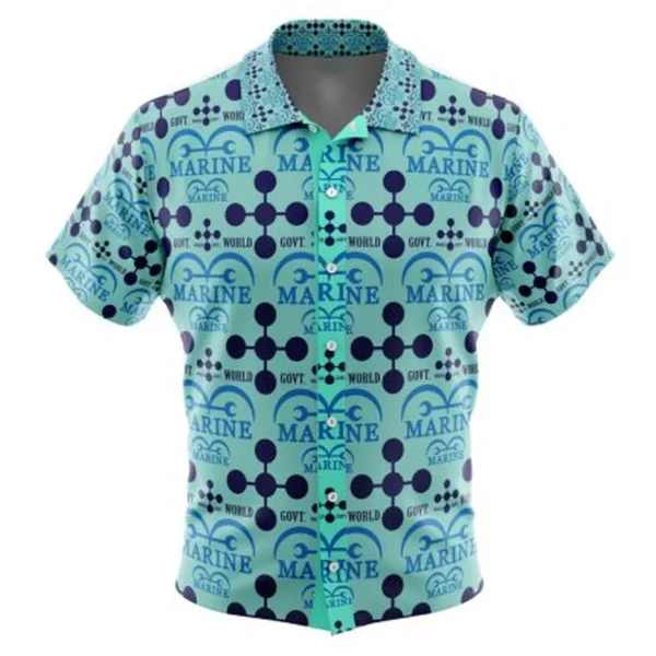 Marine x World Government One Piece Button Up Hawaiian Shirt