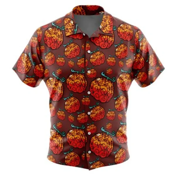 Mera Mera no Mi One Piece Button Up Hawaiian Shirt