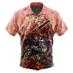 Quest of Guts Berserk Button Up Hawaiian Shirt