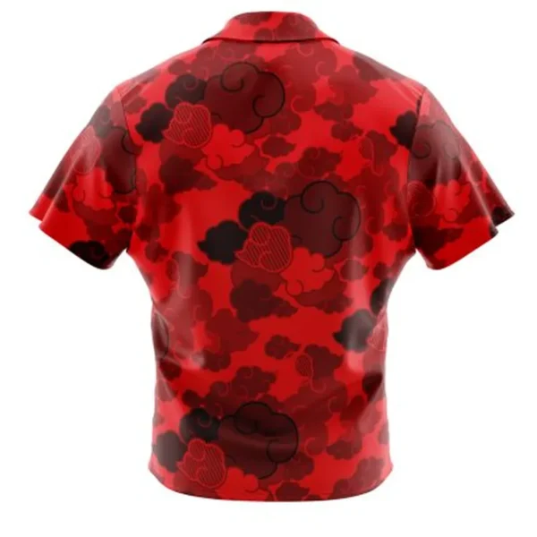 Red Aloha Akatsuki Naruto Button Up Hawaiian Shirt