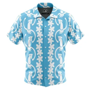 Dancing Squid Aloha Splatoon Button Up Hawaiian Shirt