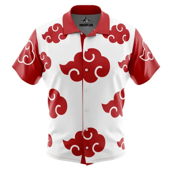 Akatsuki White Naruto Button Up Hawaiian Shirt