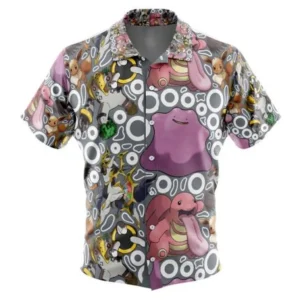 Normal Type Pokemon Pokemon Button Up Hawaiian Shirt