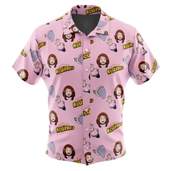 Ochaco Uraraka My Hero Academia Button Up Hawaiian Shirt