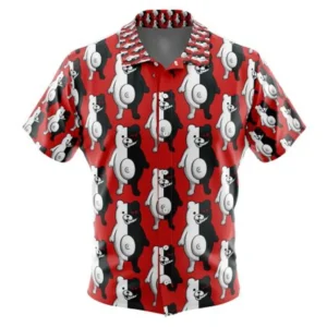 Monokuma Danganronpa Button Up Hawaiian Shirt