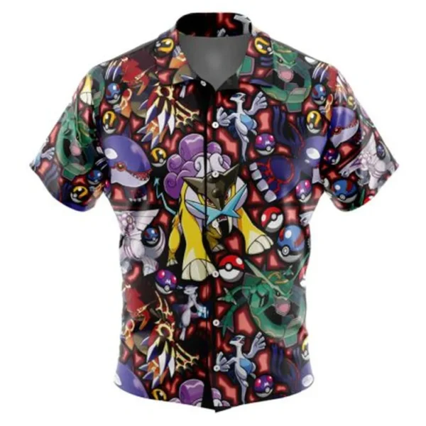 Legendary Pokemon Pokemon Button Up Hawaiian Shirt