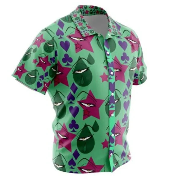 Hisoka Hunter X Hunter Button Up Hawaiian Shirt