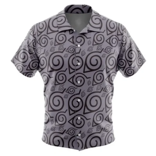 Konoha Naruto Shippuden Button Up Hawaiian Shirt