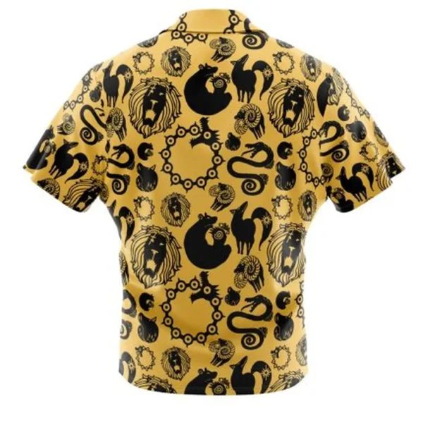 Seven Deadly Sins Tattoos Seven Deadly Sins Button Up Hawaiian Shirt