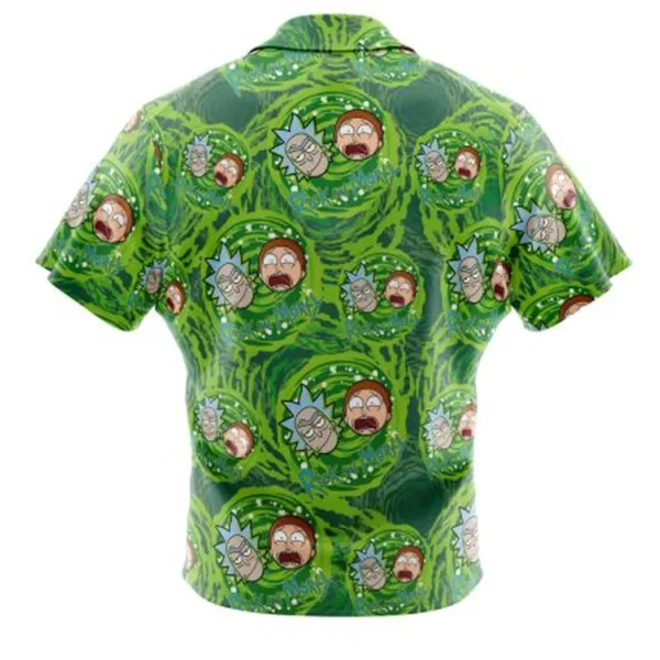 Rick and Morty Trippy Cosmic Rick Button Up Hawaiian Shirt