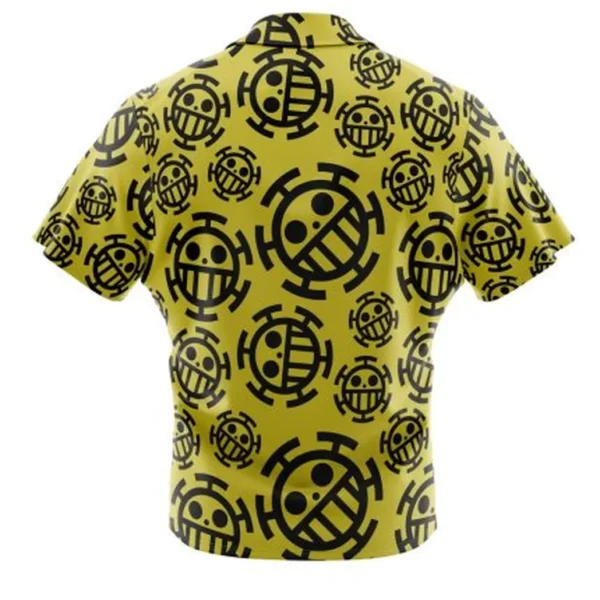 Trafalgar Law Jolly Roger One Piece Button Up Hawaiian Shirt