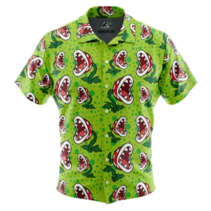 Piranha Plant Super Mario Bros Button Up Hawaiian Shirt