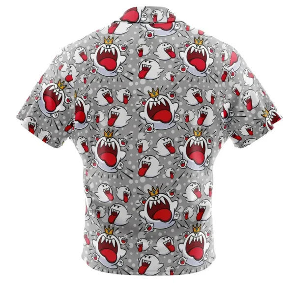 King Boo and Boo Ghosts Super Mario Bros Button Up Hawaiian Shirt