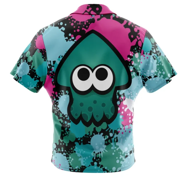 Green Squid Aloha Splatoon Button Up Hawaiian Shirt