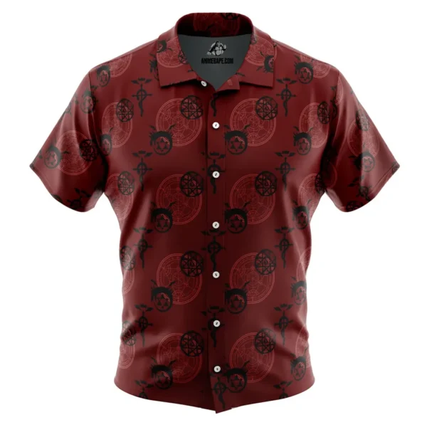 Edward V1 Full Metal Alchemist Button Up Hawaiian Shirt