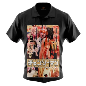 Power Chainsaw Man Button Up Hawaiian Shirt