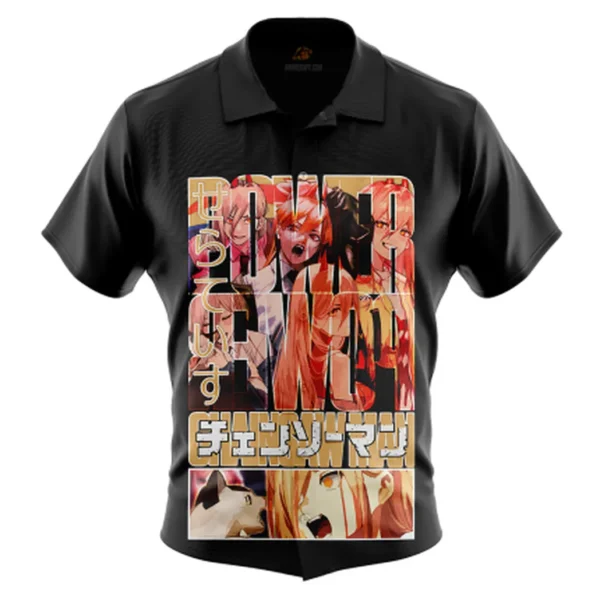 Power Chainsaw Man Button Up Hawaiian Shirt