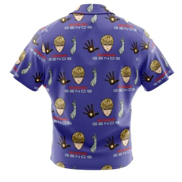 Genos One Punch Man Button Up Hawaiian Shirt