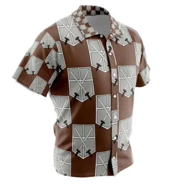 Training Corps Attack on Titan Button Up Hawaiian Shirt