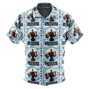 Castle in the Sky Studio Ghibli Button Up Hawaiian Shirt