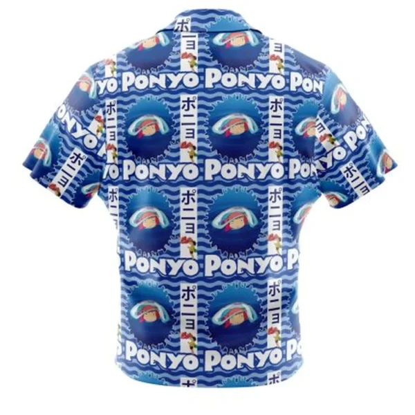 Ponyo Studio Ghibli Button Up Hawaiian Shirt