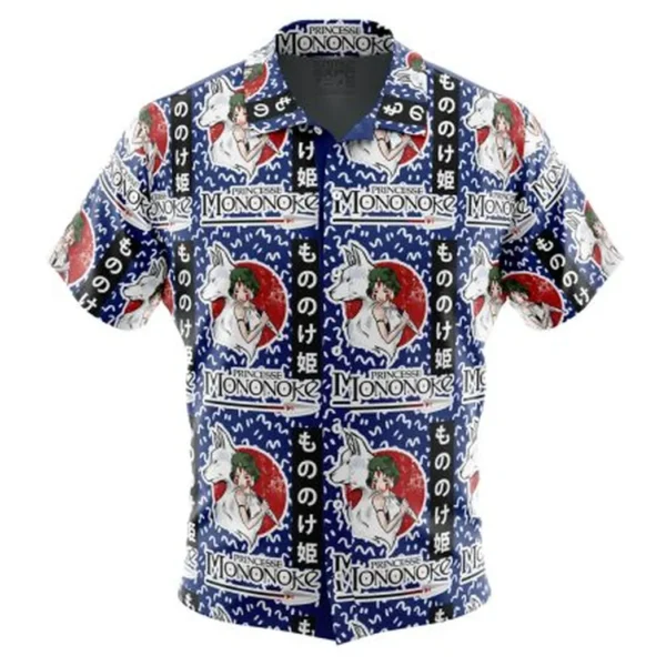 Princess Mononoke Studio Ghibli Button Up Hawaiian Shirt