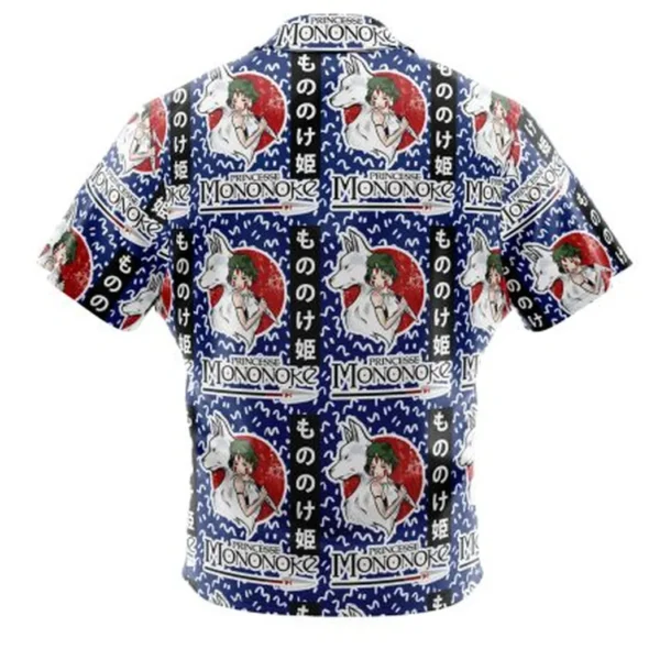 Princess Mononoke Studio Ghibli Button Up Hawaiian Shirt