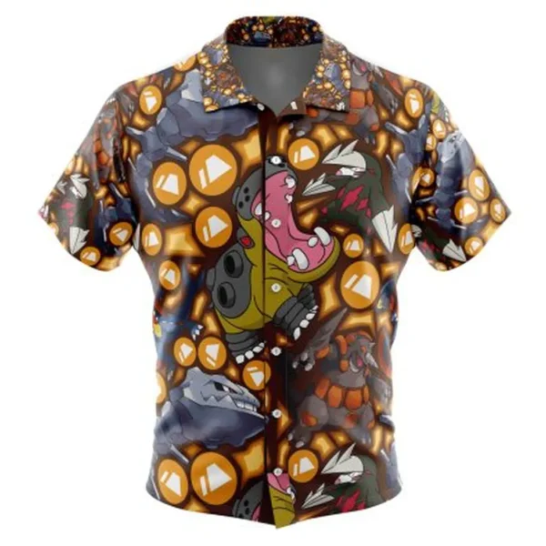 Ground Type Pokemon Pokemon Button Up Hawaiian Shirt