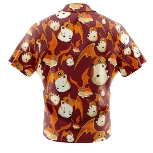 Patamon Digimon Button Up Hawaiian Shirt