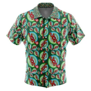 SOS Brigade The Melancholy of Haruhi Suzumiya Button Up Hawaiian Shirt