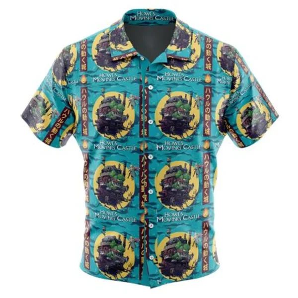 Howls Moving Castle Studio Ghibli Button Up Hawaiian Shirt