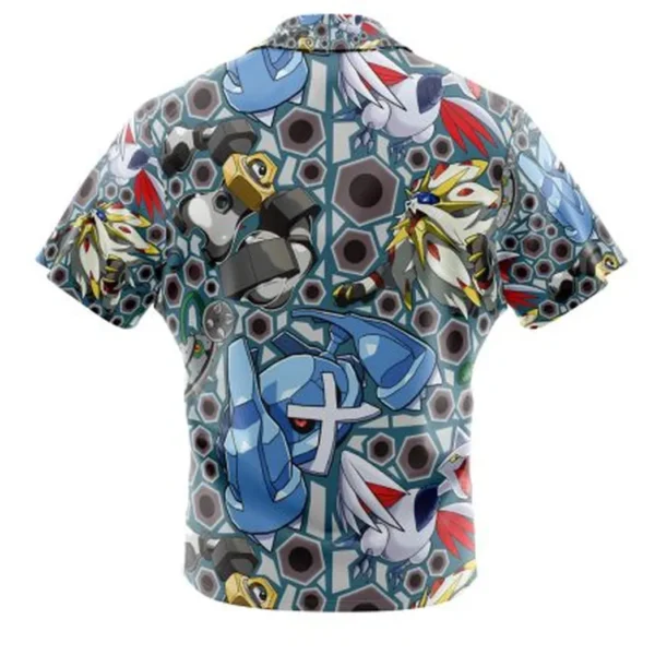 Steel Type Pokemon Pokemon Button Up Hawaiian Shirt