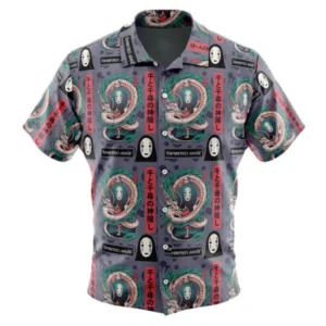 Mythical Spirited Away Studio Ghibli Button Up Hawaiian Shirt