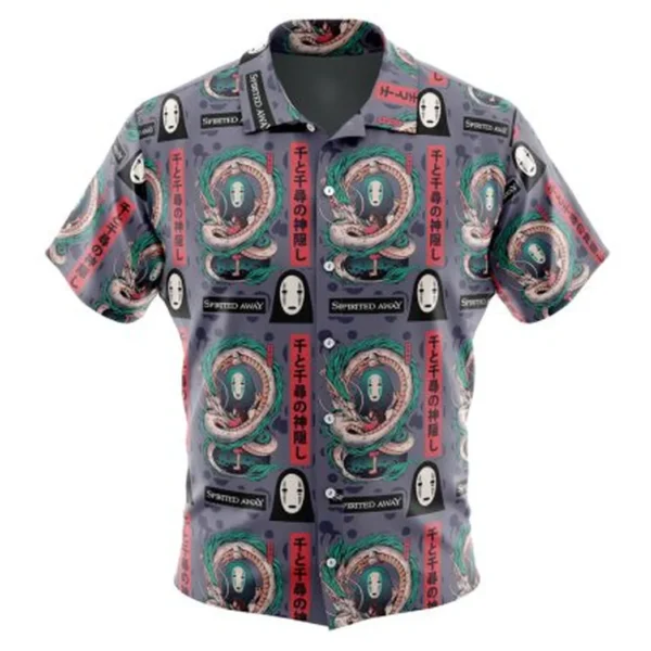 Mythical Spirited Away Studio Ghibli Button Up Hawaiian Shirt